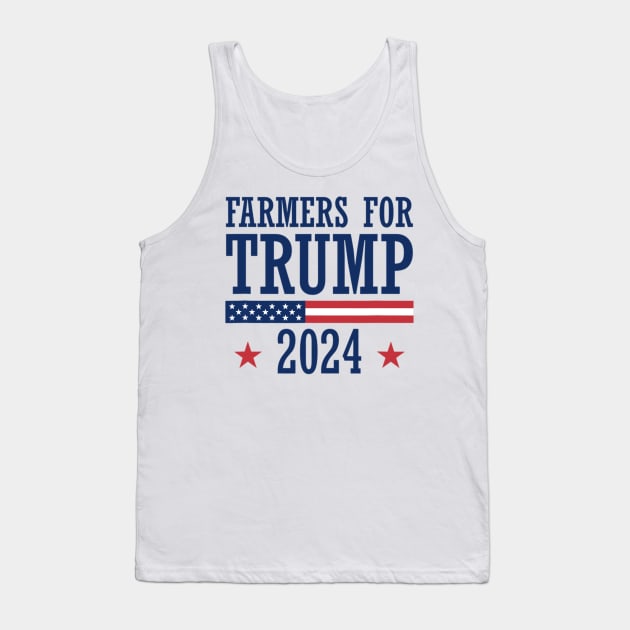 Farmers for Trump 2024 American Election Pro Trump Farmers Tank Top by Emily Ava 1